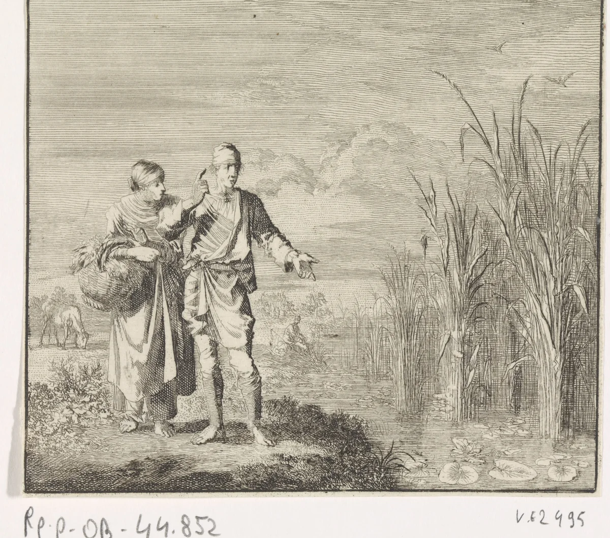 Embleem: moeras by Jan Luyken, print, 1695-1705