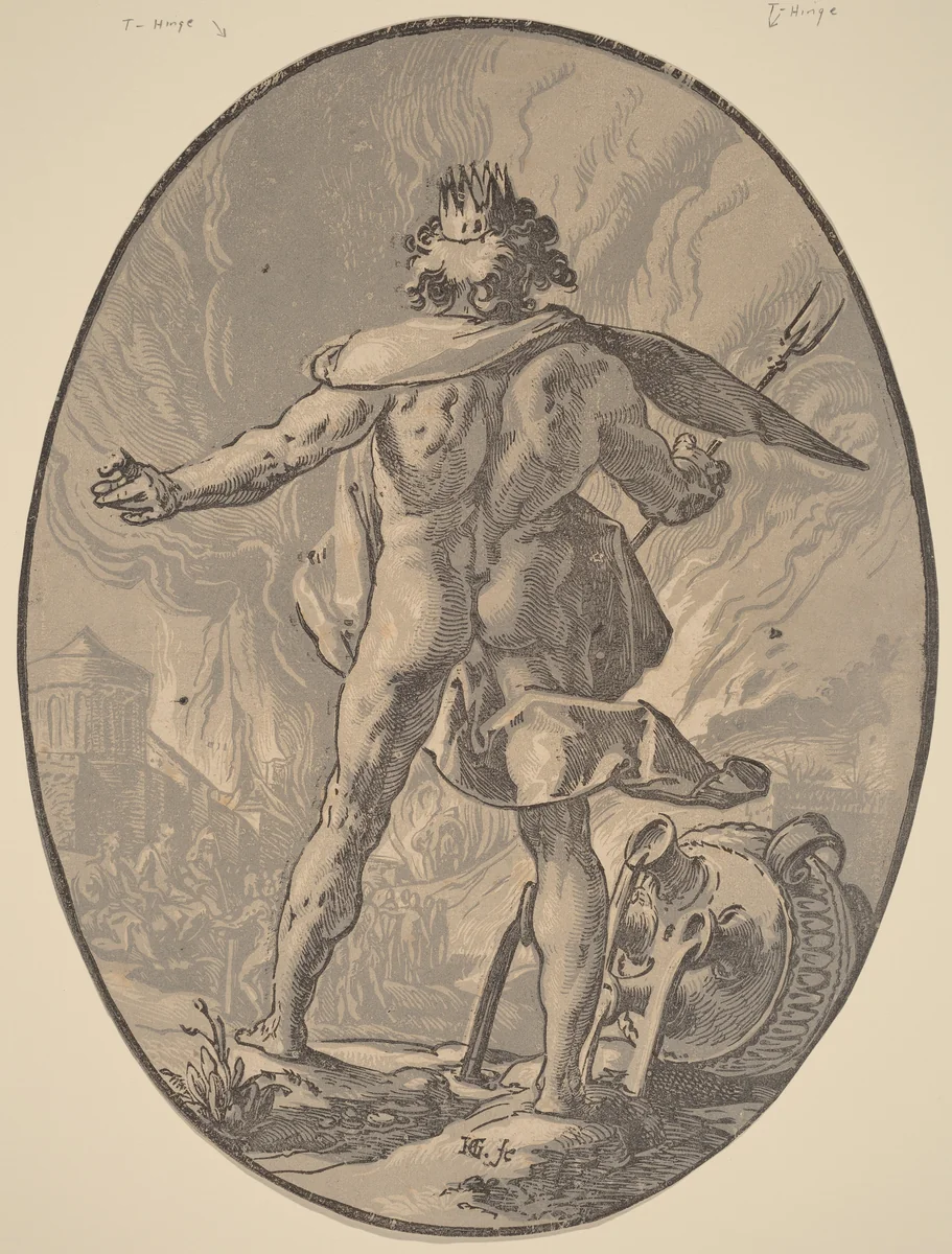 Pluto by Hendrick Goltzius, print, 1588-1590