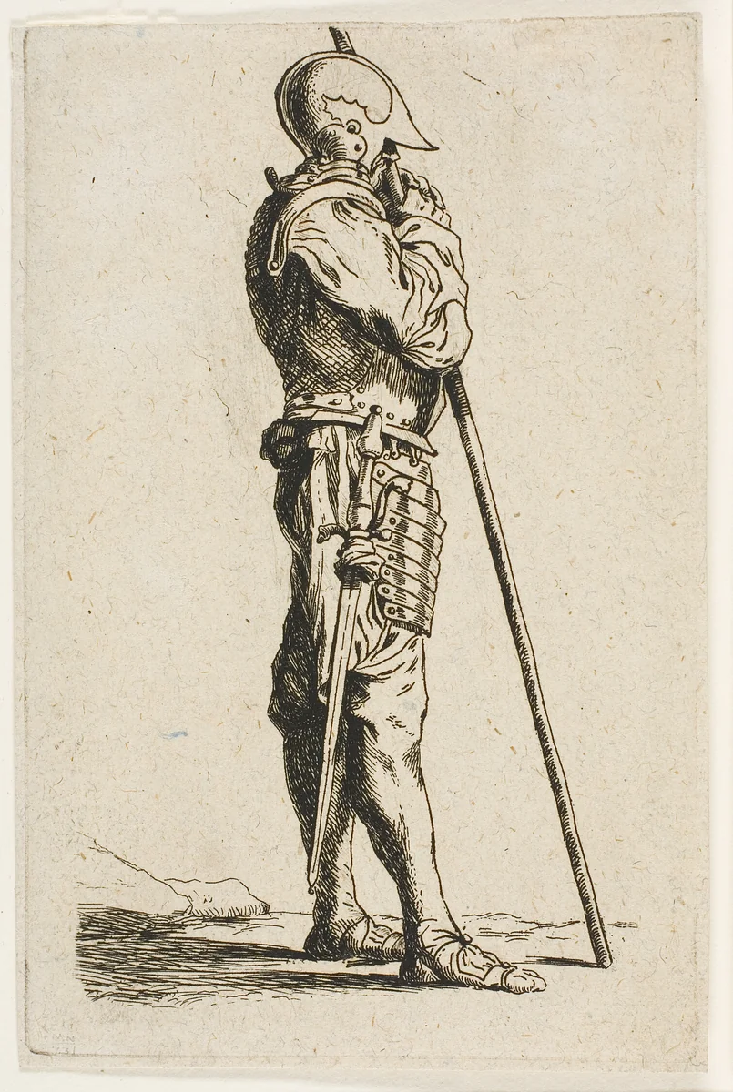A Soldier Standing, in Profile by Charles Meryon, print, 1849