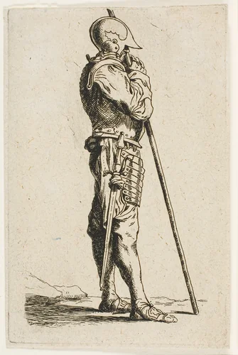A Soldier Standing, in Profile by Charles Meryon, print, 1849