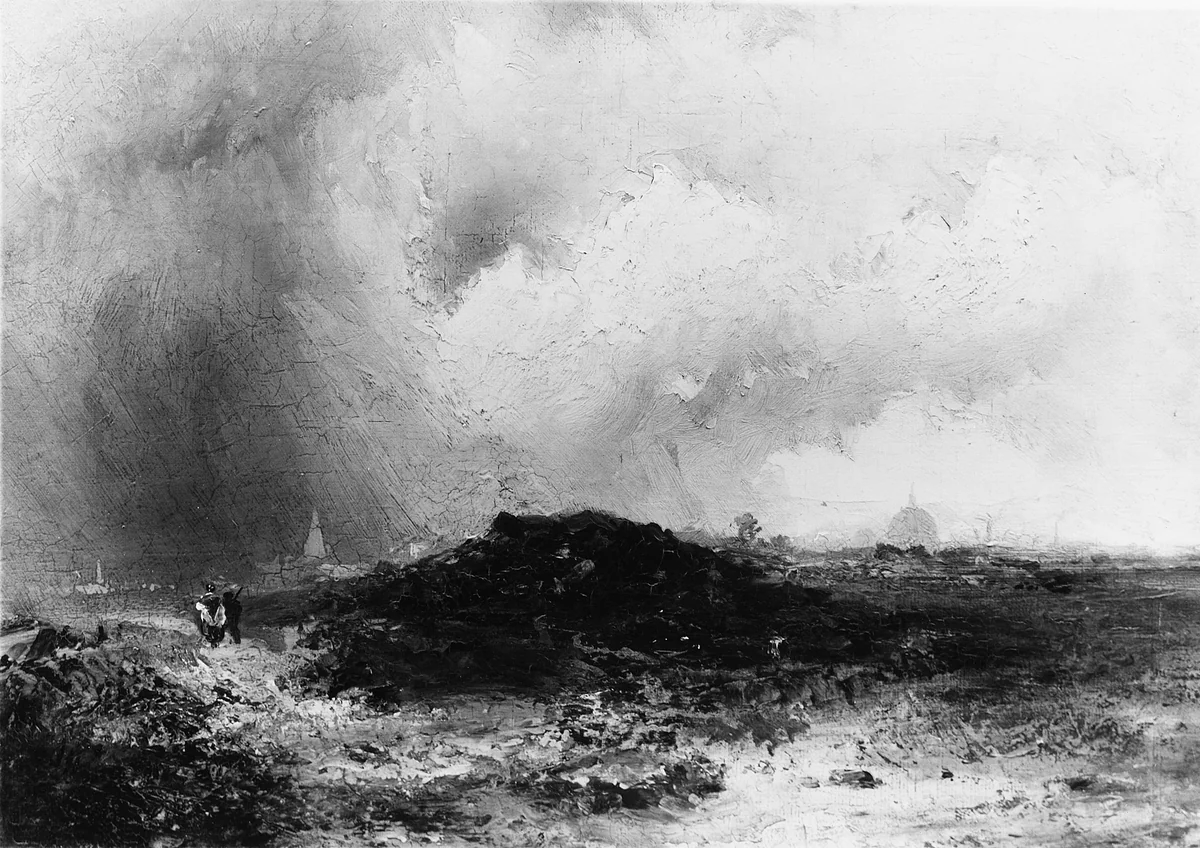 On Hampstead Heath by James Hamilton, artwork, 1856