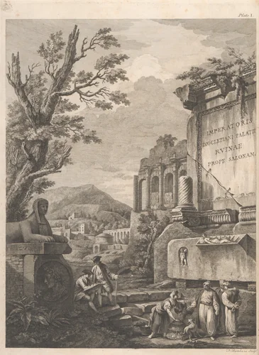 Ruins of the Palace of the Emperor Diocletian at Spalatro in Dalamatia by Robert Adam, book, 1764