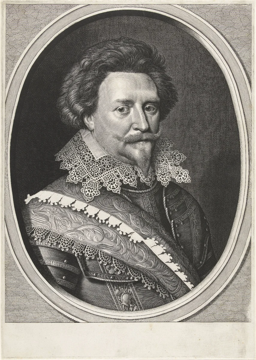 Portret van Frederik Hendrik, prins van Oranje by Willem Jacobsz Delff, print, 1624