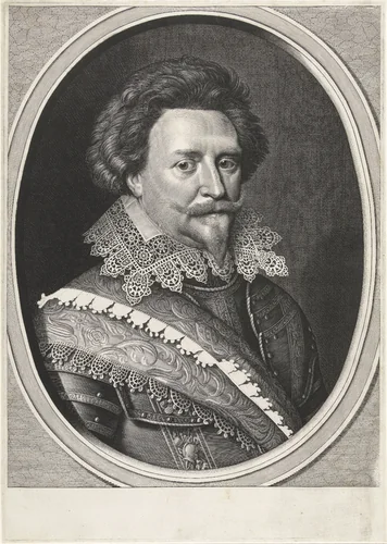 Portret van Frederik Hendrik, prins van Oranje by Willem Jacobsz Delff, print, 1624