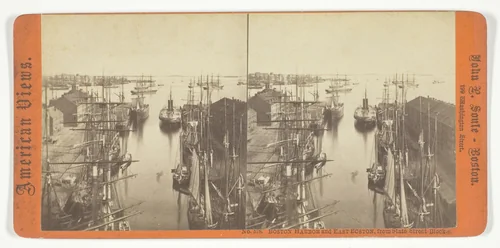 Boston Harbor and East Boston, from State Street Block, No. 578 from the series "American Views" by John P. Soule, photograph, 1861-1888