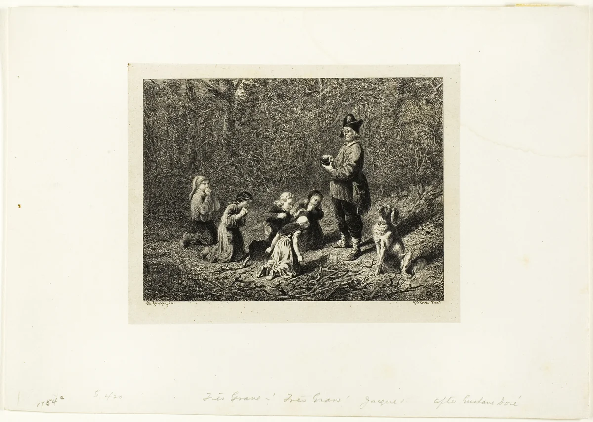 Grave! Grave! Très-Grave! by Charles-Émile Jacque, print, 1862
