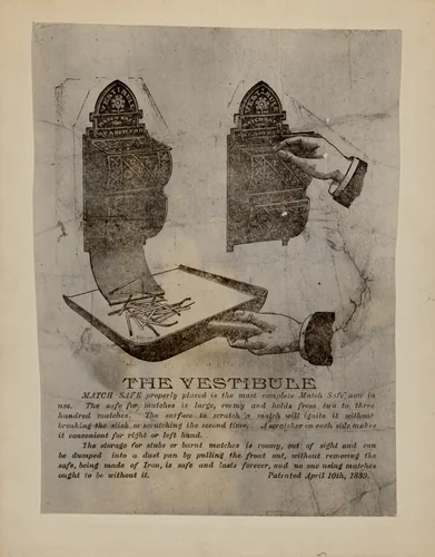 Match Safe "Vestibule" by Julius Bellamy, index of american design, 1940
