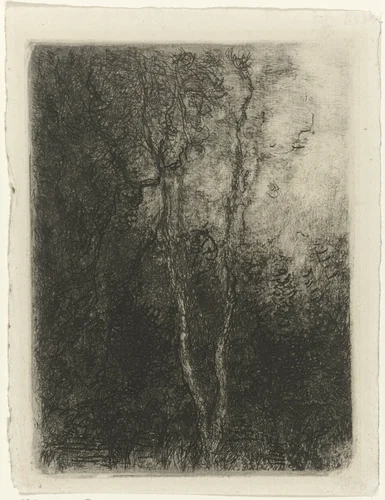 Landscape with Trees by Matthijs Maris, print, 1880-1883