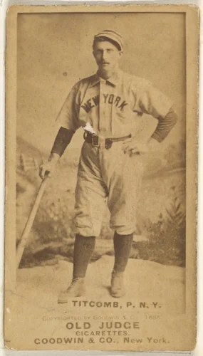 Ledell "Cannonball" Titcomb, Pitcher, New York, from the Old Judge series (N172) for Old Judge Cigarettes by Goodwin & Company, photograph, 1888