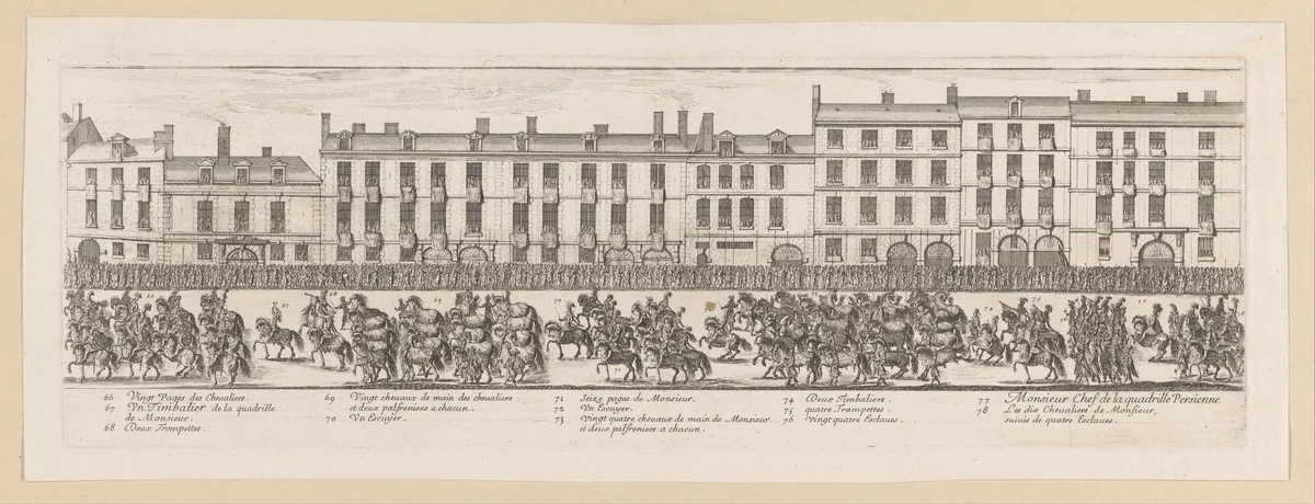 Militaire parade by Israël Silvestre, print, 1662