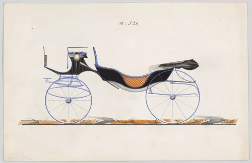 Design for Vis-à-vis, no. 526 by Brewster & Co., drawing, 1850-1870