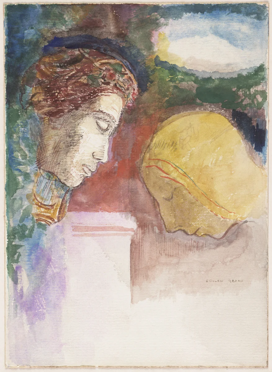 The Blessing by Odilon Redon, drawing, 1910