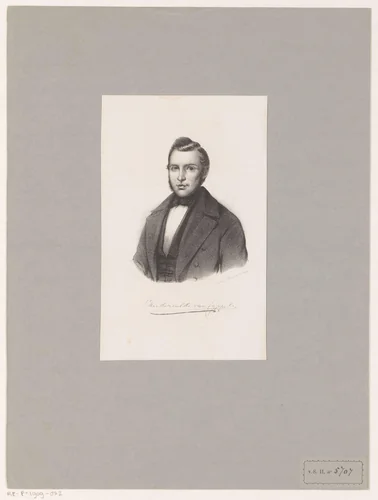 Portret van Sim. Dk. van de Velde van Cappellen by Carel Christiaan Antony Last, print, 1842-1887