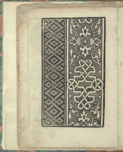 Opera Nova Universali intitulata Corona di racammi, page 28 (verso) by Giovanni Andrea Vavassore, book, 1530