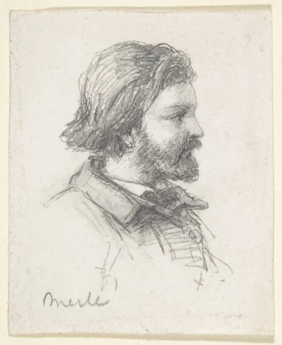Portrait of Merle by anonymous, drawing, 1800-1899