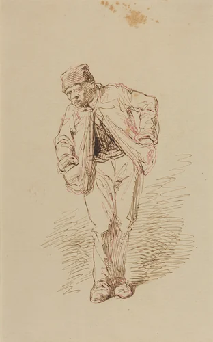 Sketch of a Man by Paul Gavarni, drawing, 1804-1866