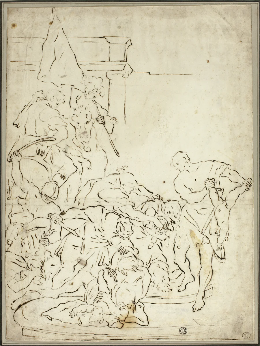 Massacre of the Innocents by Francesco Solimena
Lodovico Carracci, drawing, 1600-1699