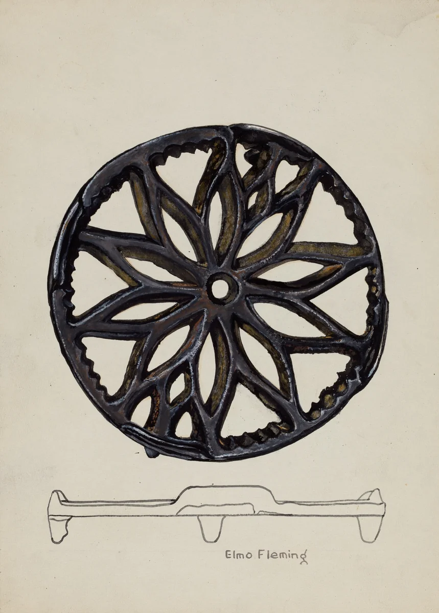 Iron Stand by Elmo Fleming, index of american design, 1941