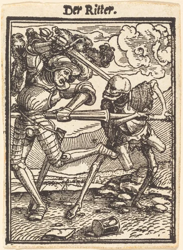 Der Ritter (The Knight) by Hans Lützelburger, print, 1521-1531