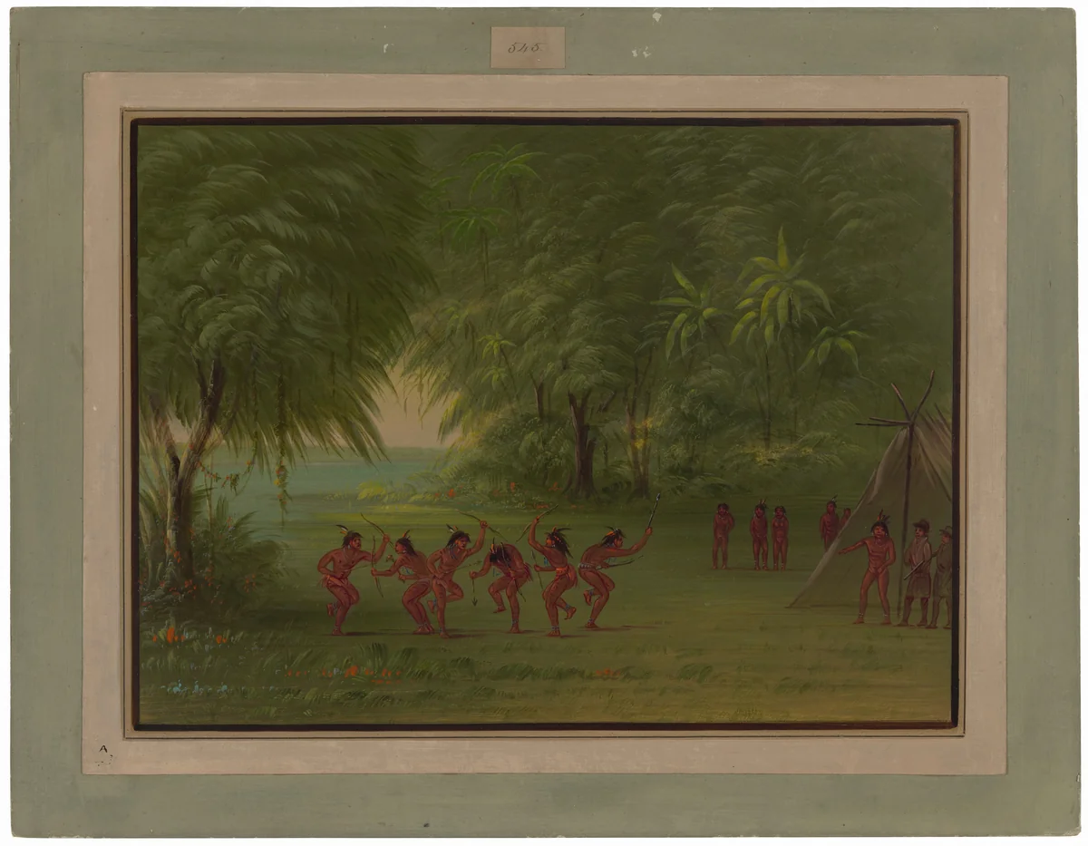 Tapuya Encampment by George Catlin, painting, 1854-1869