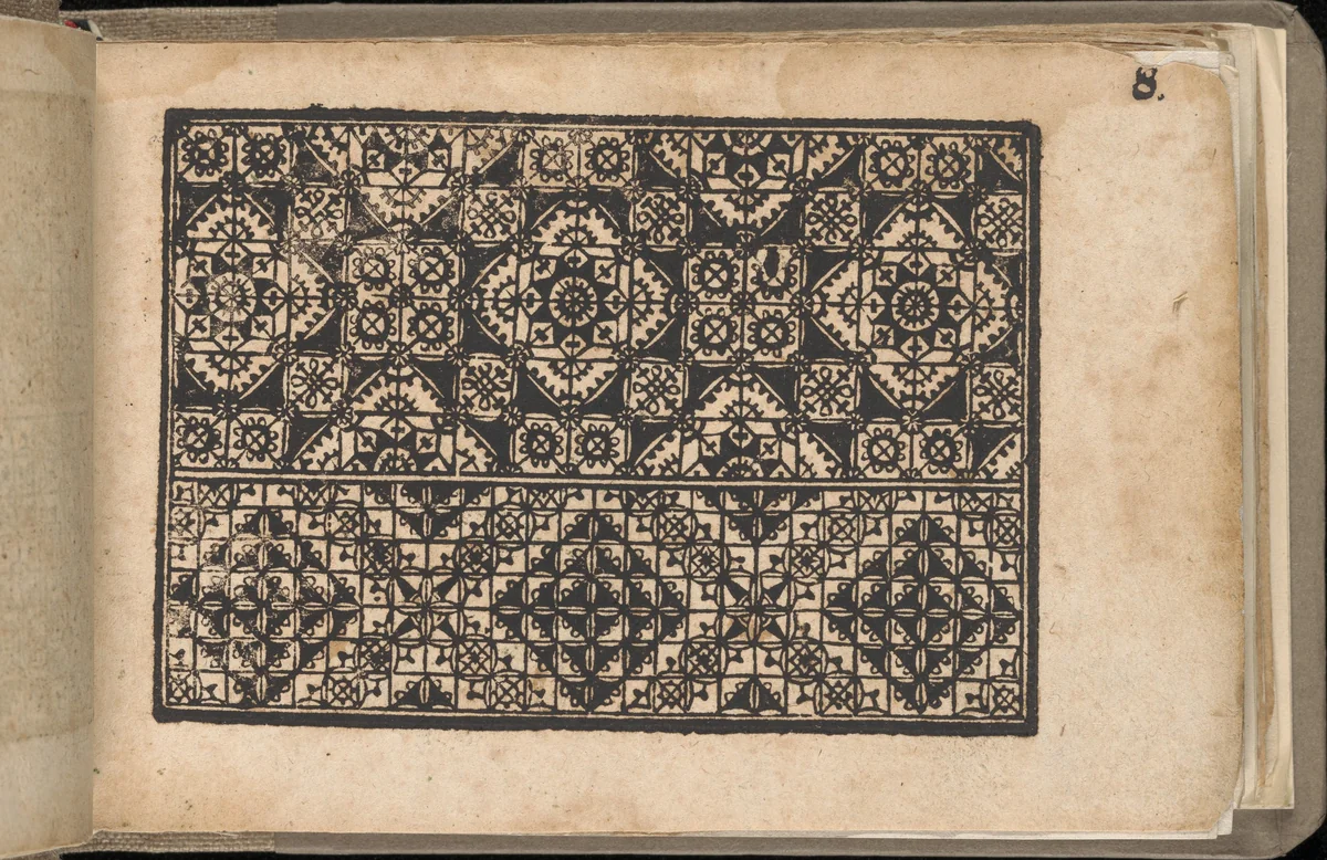 Schön newes Modelbuch (Page 8r) by Sigismundus Latomus, book, 1608