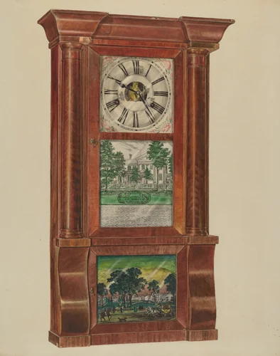 Mantel Clock by Francis Law Durand, index of american design, 1938