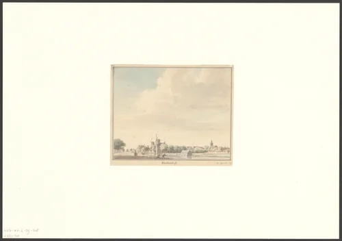 Gezicht op de Haarlemmervaart gezien naar het tolhek bij Sloterdijk by Cornelis Pronk, drawing, 1701-1759