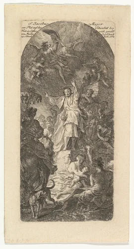 St. James the Greater Preaching by Martin Johann Schmidt, print, 1759-1769