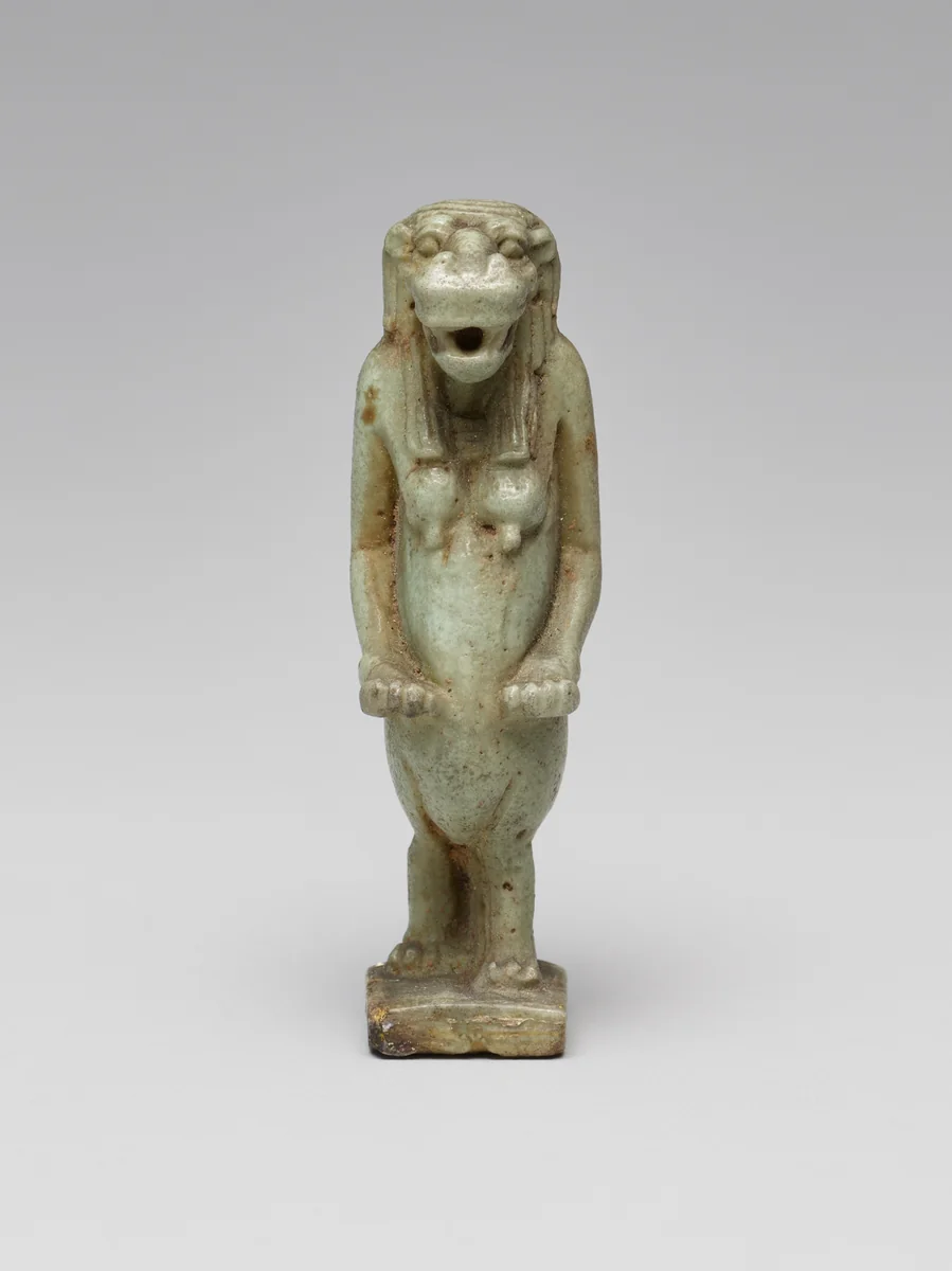 Amulet of Taweret by Egyptian, metalwork, -1070--332