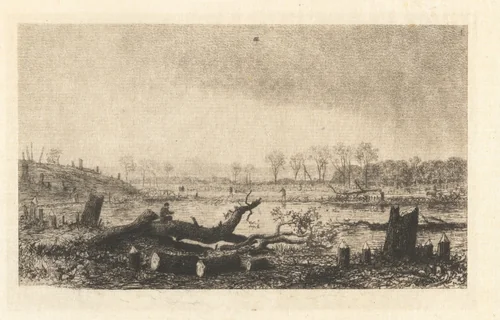 État Actuel de la Mare d’Auteuil by Maxime Lalanne, print, 1871
