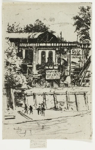 The Saw Mill, Putney by Theodore Roussel, print, 1888-1889