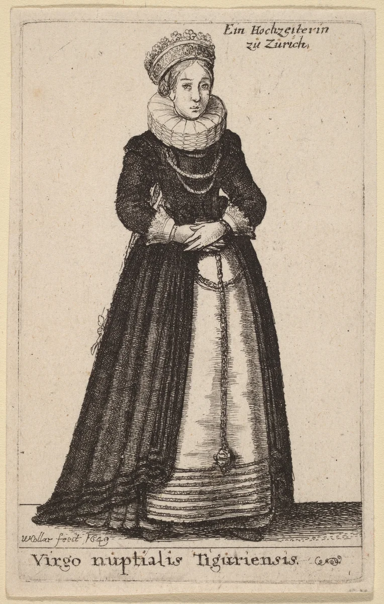 Virgo Nuptialis Tiguriensis by Wenceslaus Hollar, print, 1649