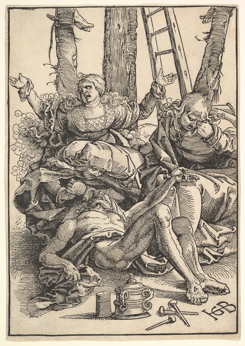 Lamentation for Christ by Hans Baldung, print, 1510