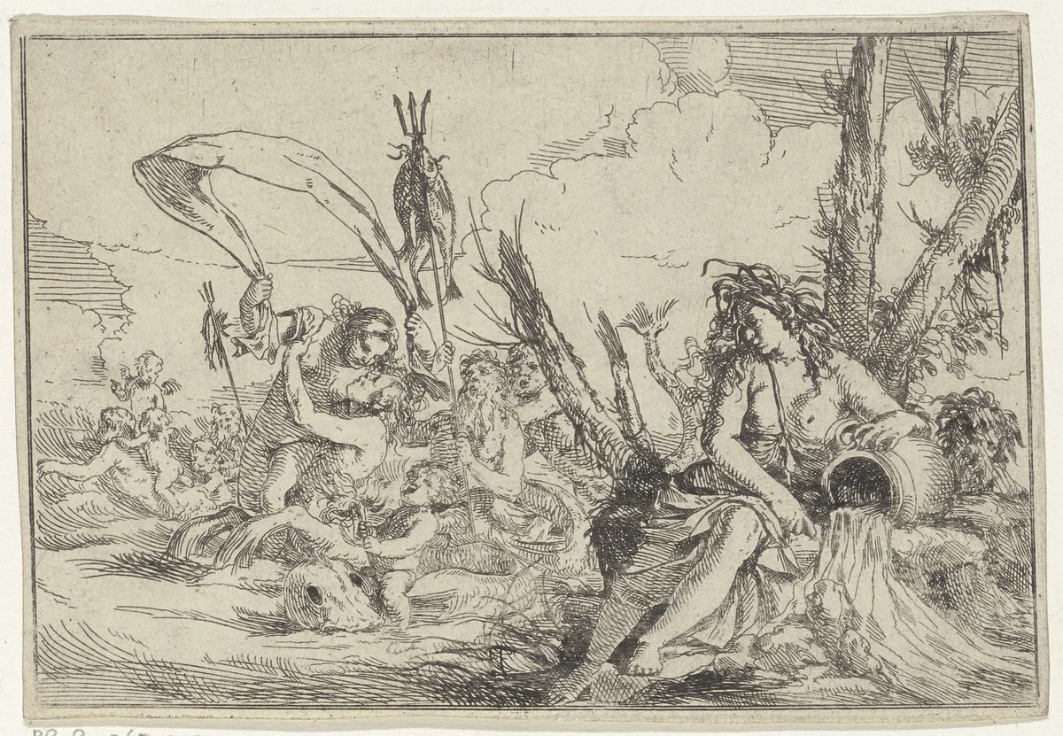 Water by Giulio Carpioni, print, 1623-1679