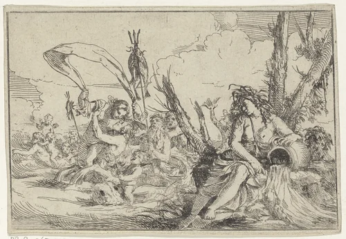 Water by Giulio Carpioni, print, 1623-1679