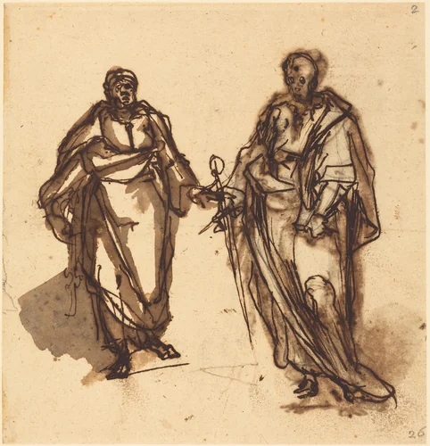 Saints Peter and Paul by Cherubino Alberti, drawing, 1553-1615