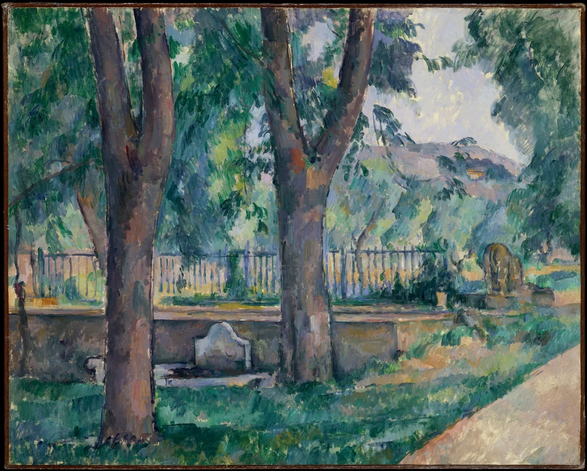 The Pool at Jas de Bouffan by Paul Cézanne, painting, 1885-1886