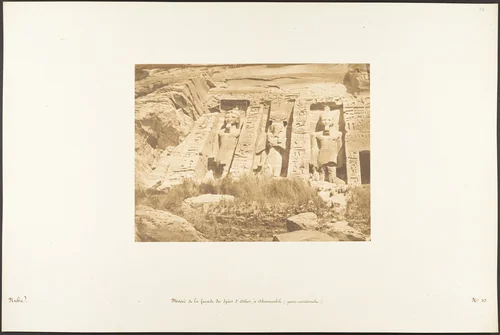 Moitié de la façade du Spéos d'Athor, à Abousembil (partie méridionale) by Maxime Du Camp, photograph, 1850