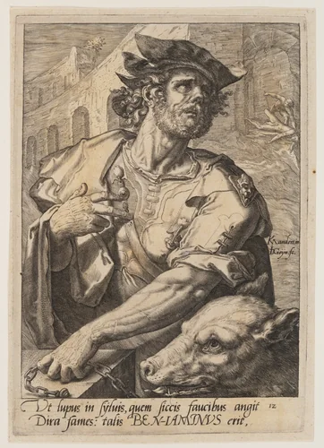 Benjamin, from The Twelve Sons of Jacob by Jacques de Gheyn II, print, 1584-1594