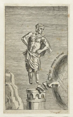 The image seen by Nebuchadnezzar by Salomon Italia, print, 1655-1665