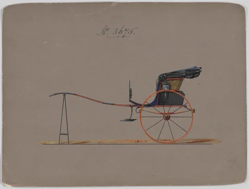 Stanhope Gig #3675 by Brewster & Co., drawing, 1881