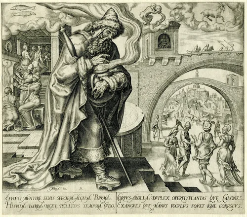 Winter by Philips Galle, print, 1563