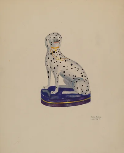 Dog (Mantel Ornament) by Z.S. Lupus, index of american design, 1938