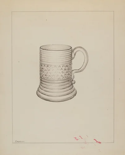 Mug by Giacinto Capelli, index of american design, 1937