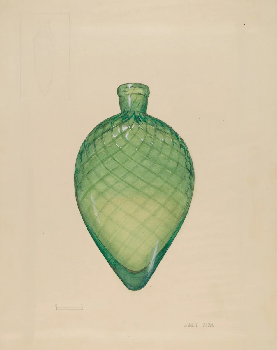 Flask by Janet Riza, index of american design, 1940