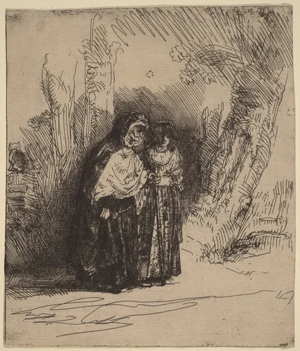 The Spanish Gypsy "Preciosa" by Rembrandt van Rijn, print, 1642