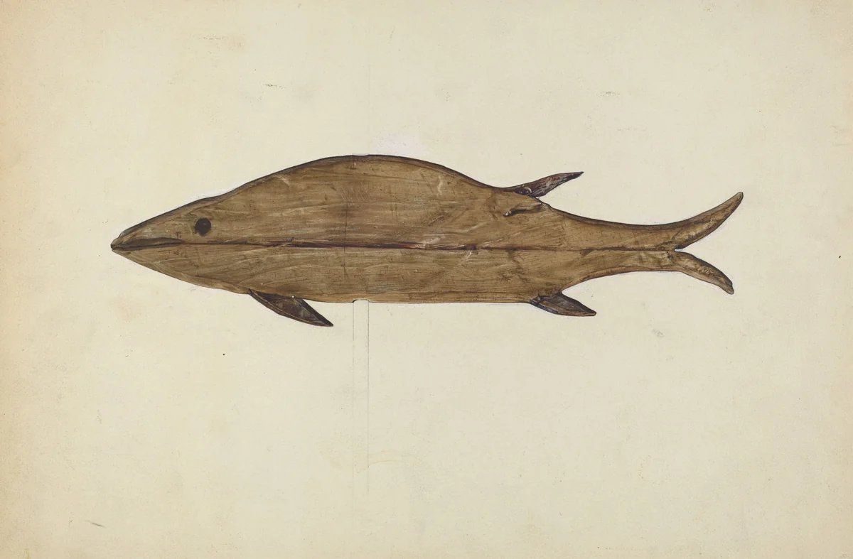 Fish Weather Vane by Frances Matsubara, index of american design, 1935-1942