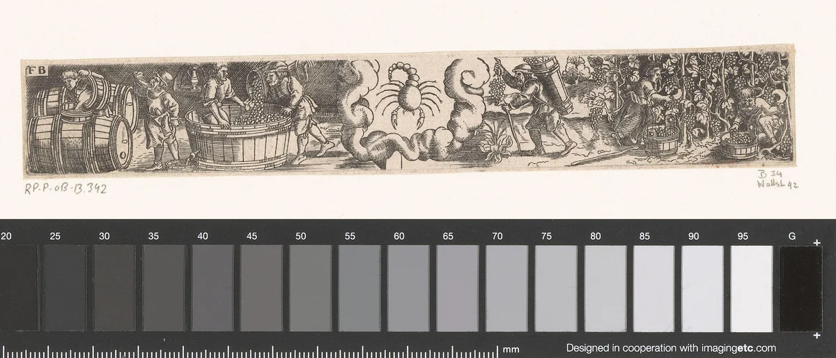 Schorpioen (oktober) by Unknown, print, 1559-1596