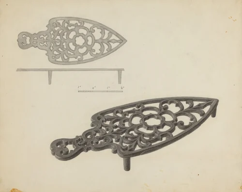 Flat Iron Holder by Charles Garjian, index of american design, 1939