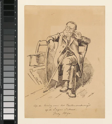 Op de lezing over het Teekenonderwijs op de Lagere School by Victor Eugène Louis de Stuers, drawing, 1890